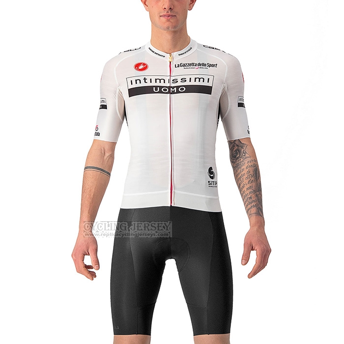 2022 Cycling Jersey Giro d'Italia White Short Sleeve and Bib Short